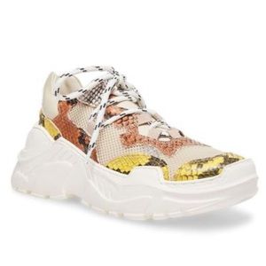 Chunky Snake Print Sneakers